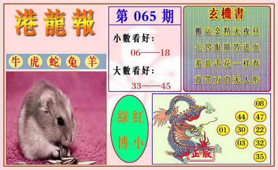 六合彩065期港龙报