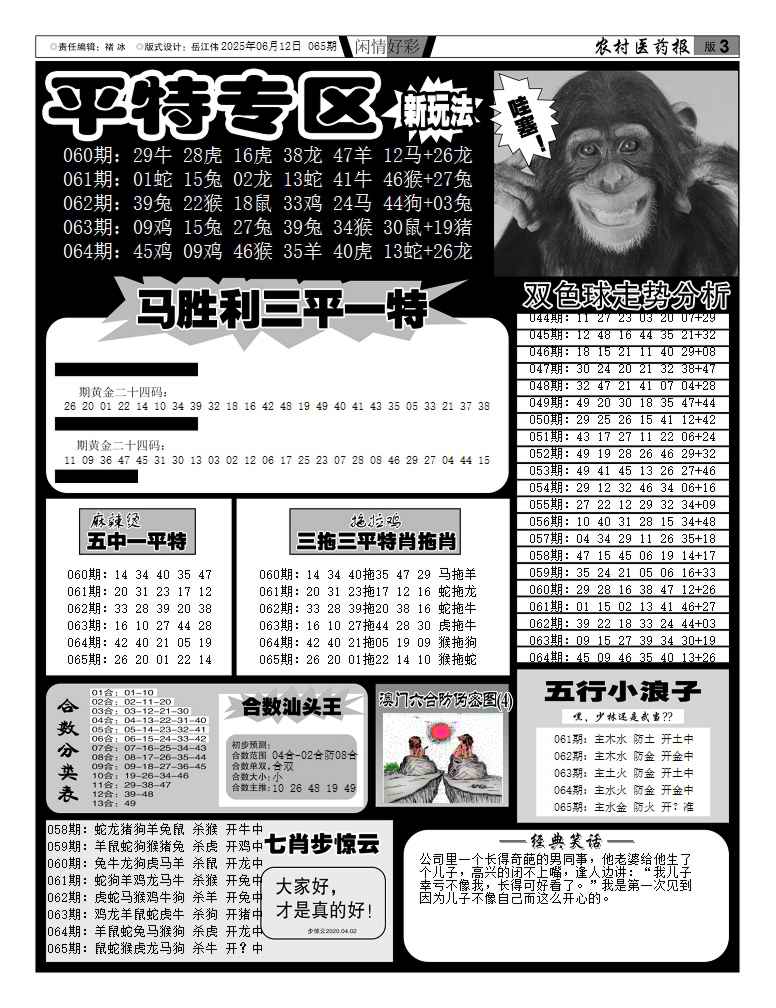 六合彩065期新粤彩(闲情好彩F)