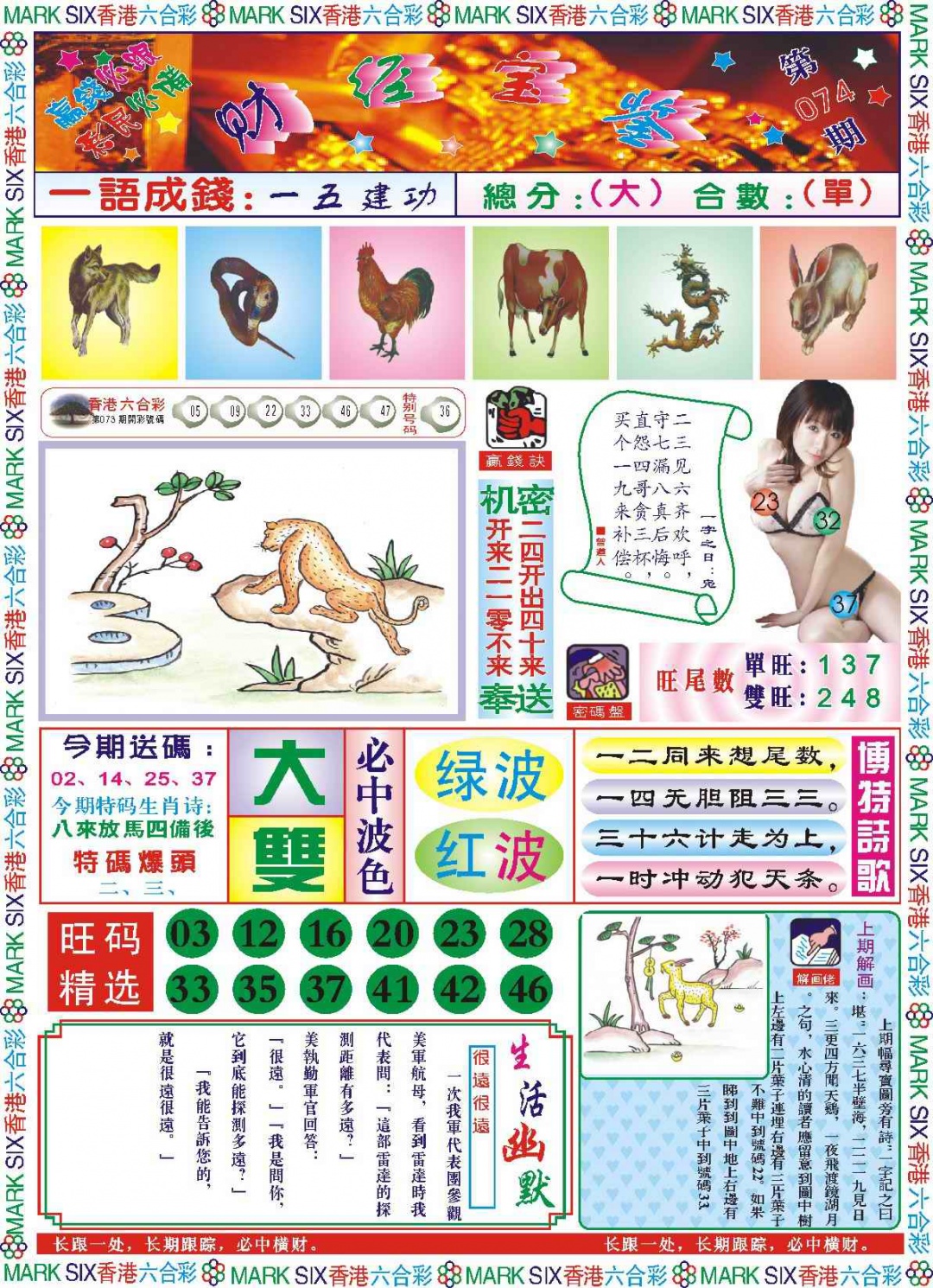 六合彩074期118财经宝鉴(新图)