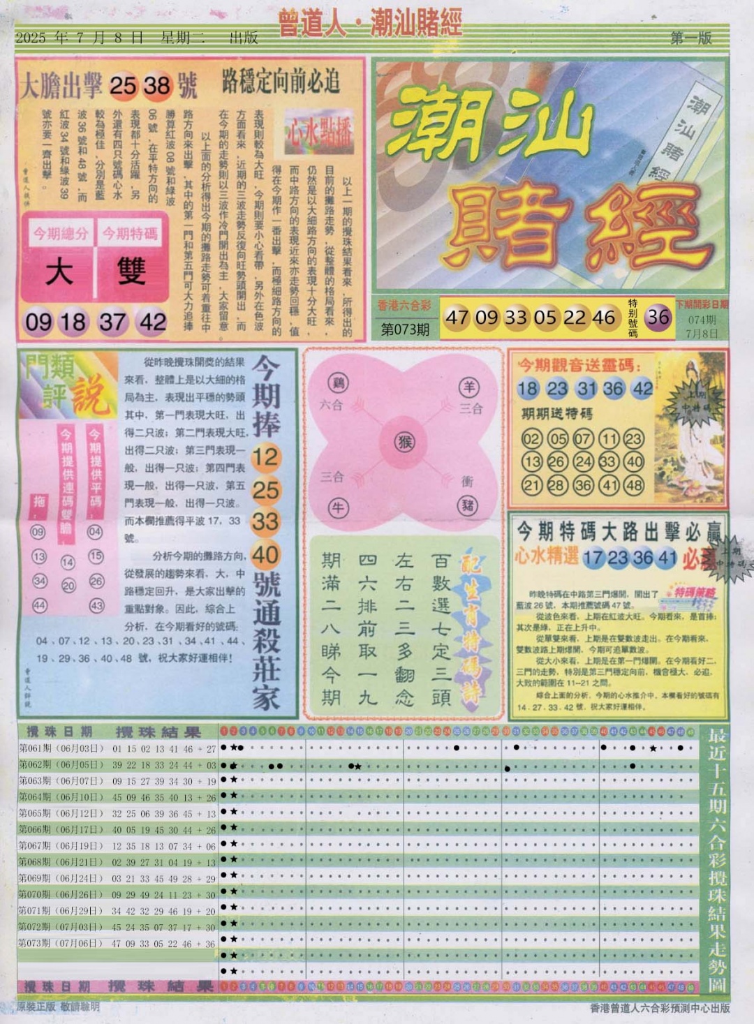 六合彩074期潮汕赌经A