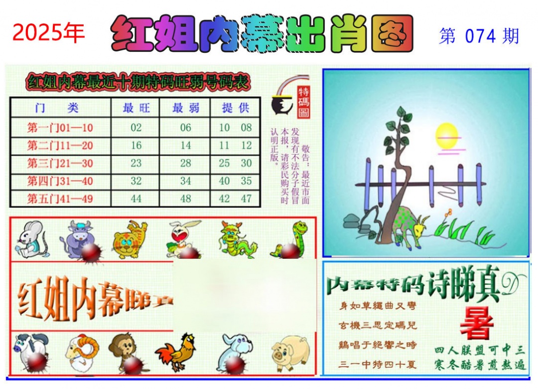 六合彩074期红姐内幕出肖