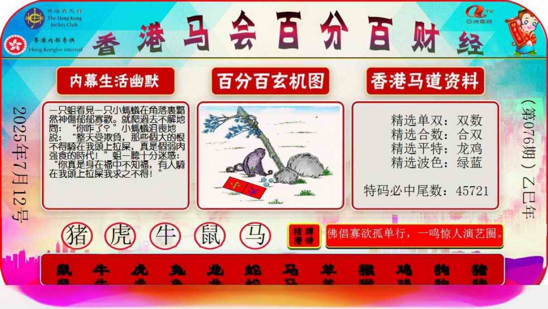 六合彩076期百分百财经