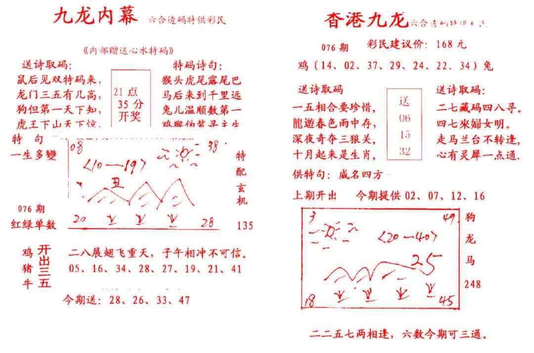 六合彩076期九龙内幕