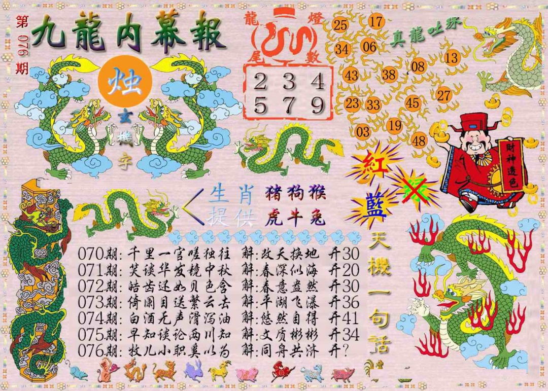 六合彩076期九龙内幕报