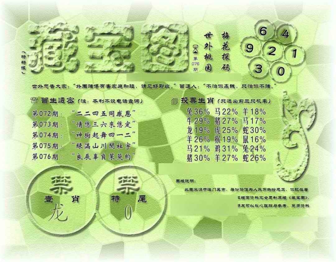 六合彩076期假老藏宝图