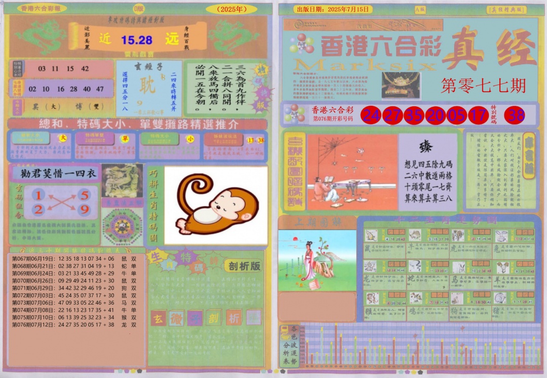 六合彩077期真经A