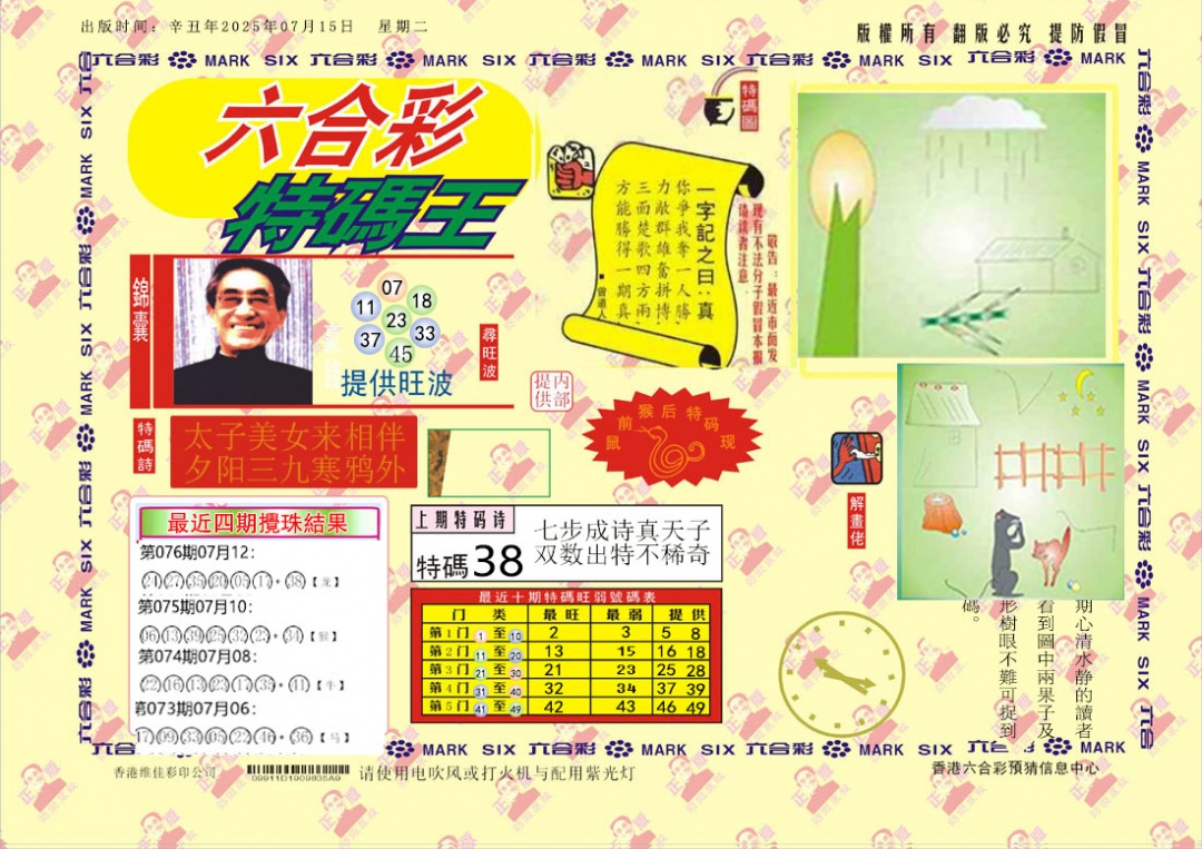 六合彩077期特码王