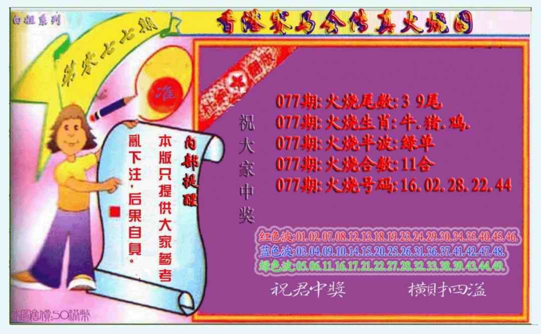 六合彩077期火烧图（新）