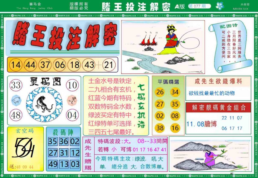 六合彩077期赌王投注解密记录