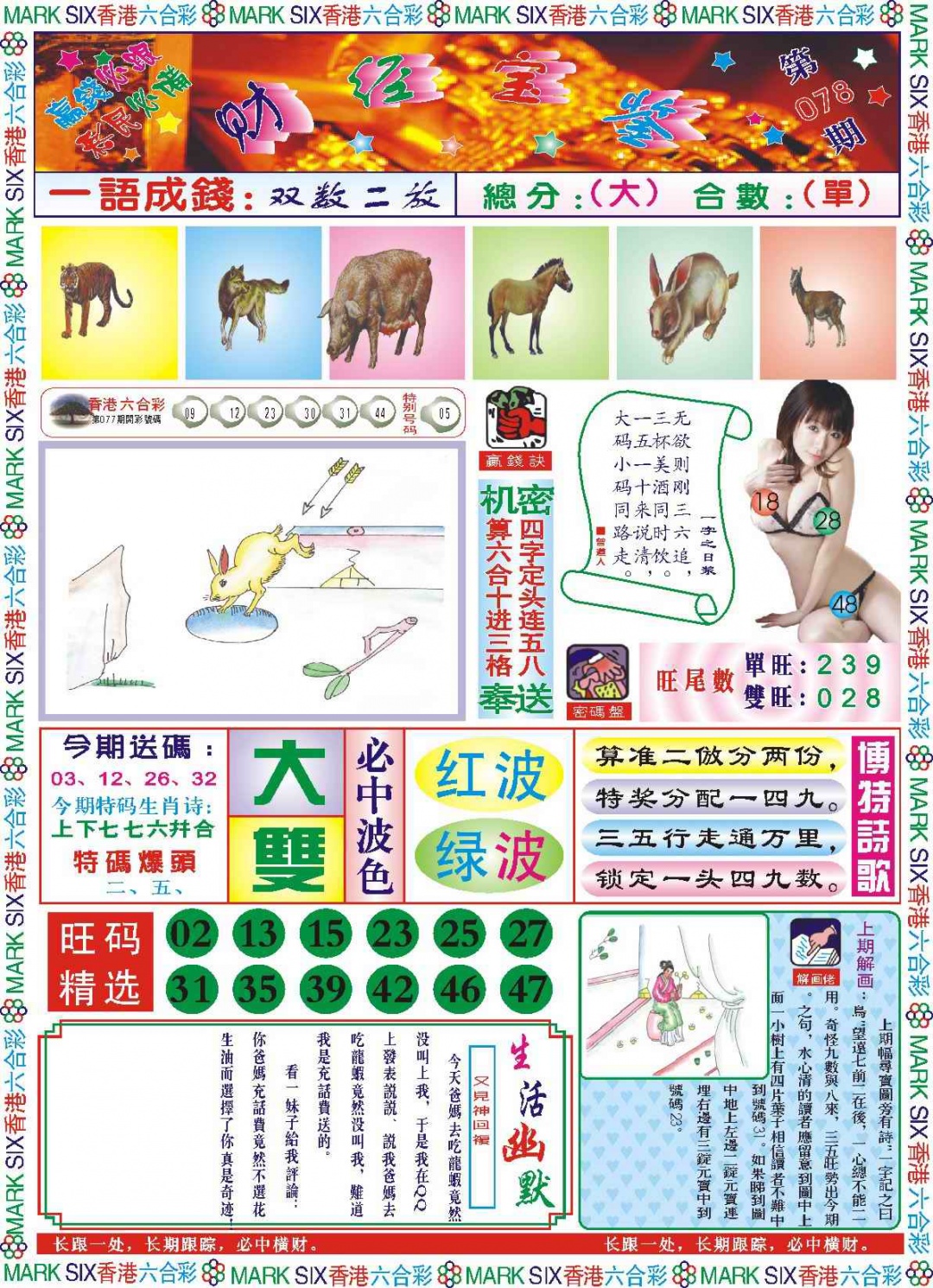 六合彩078期118财经宝鉴(新图)