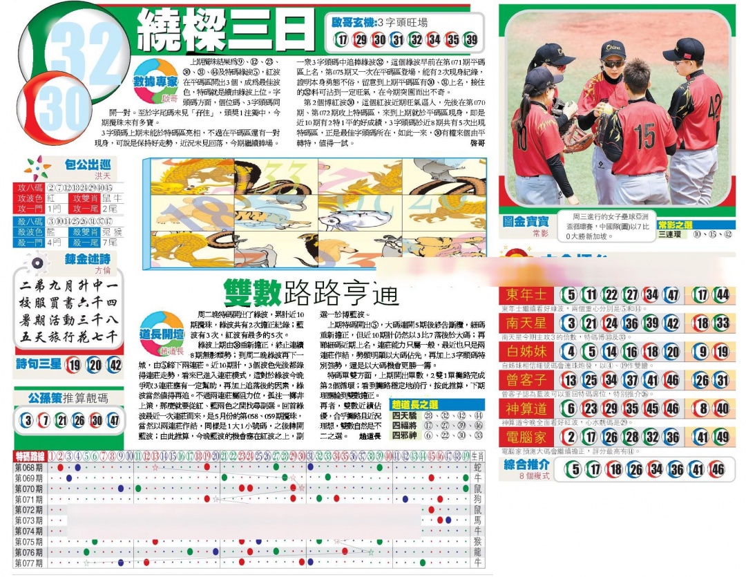六合彩078期香港商报B