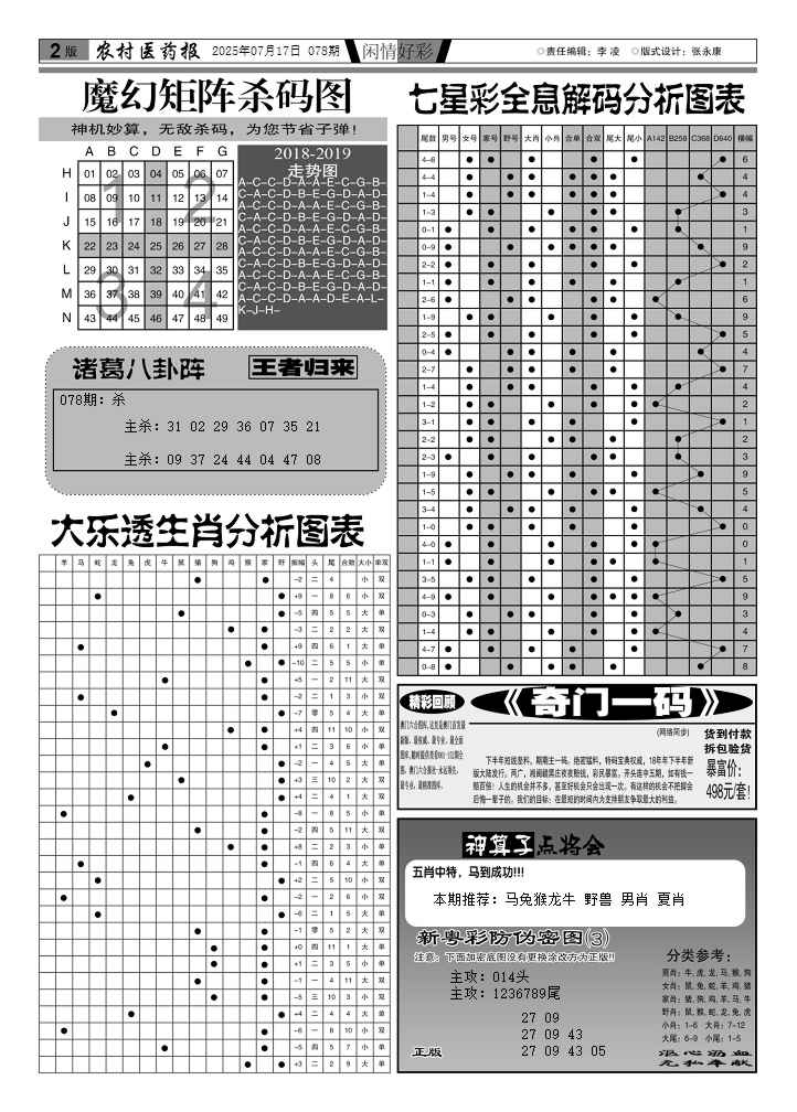 六合彩078期新粤彩(闲情好彩E)