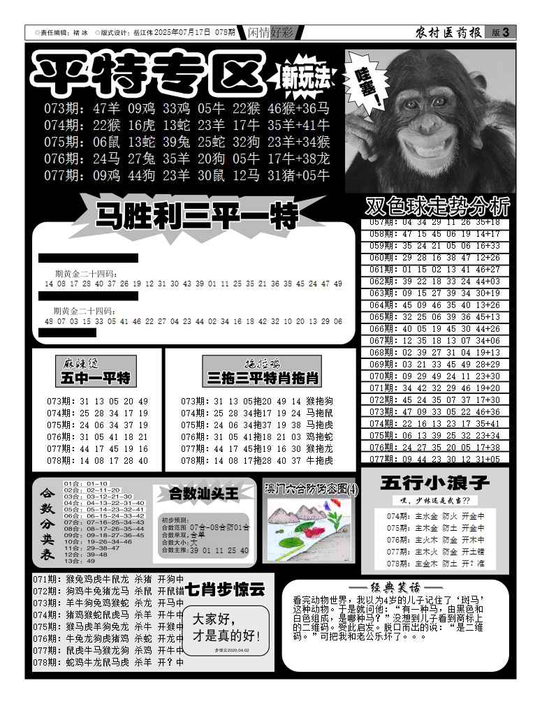 六合彩078期新粤彩(闲情好彩F)
