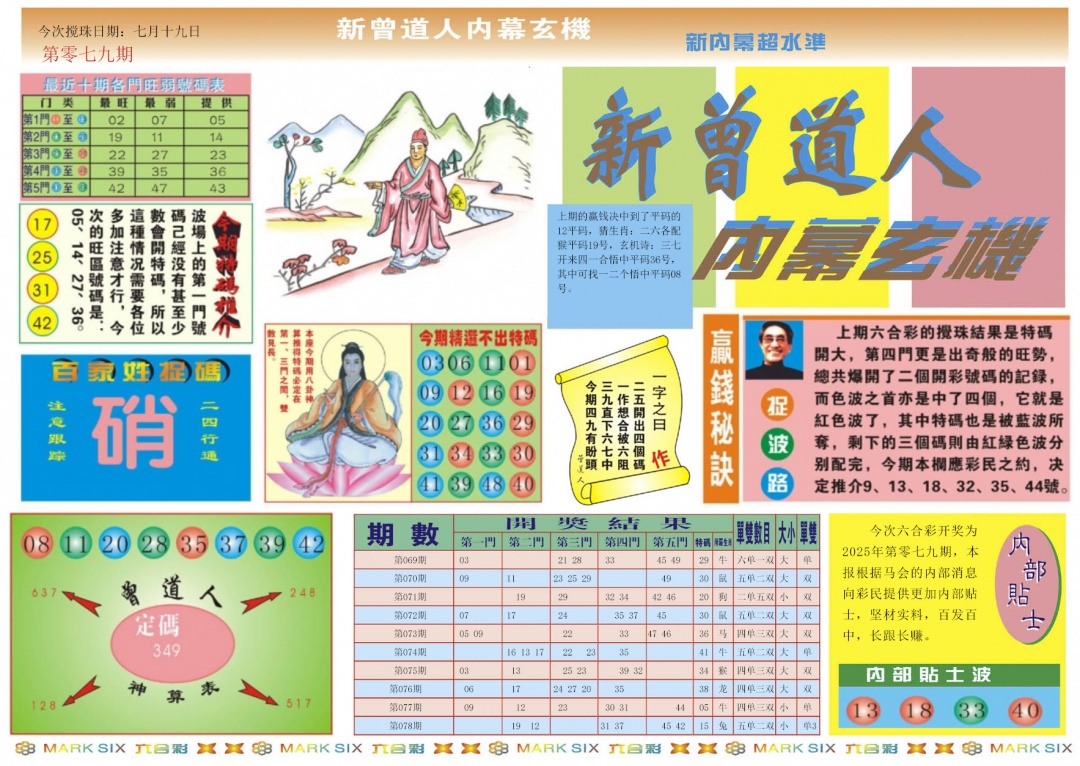 六合彩079期新曾道人内幕A