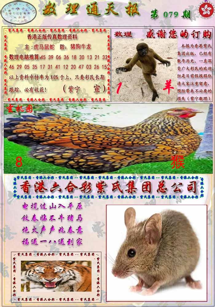 六合彩079期数通报