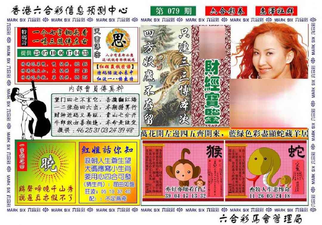 六合彩079期红姐财经宝鉴