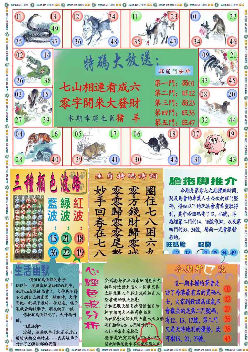 六合彩079期马经心经B(新图推荐)