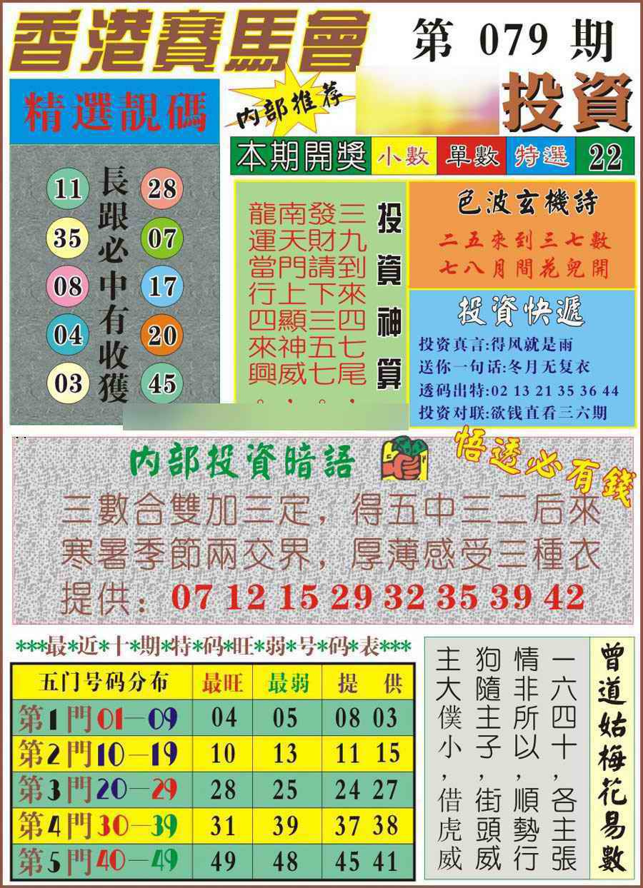六合彩079期马经投资