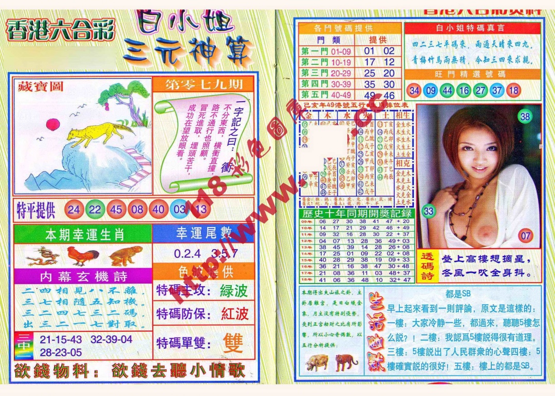 六合彩079期三元神算