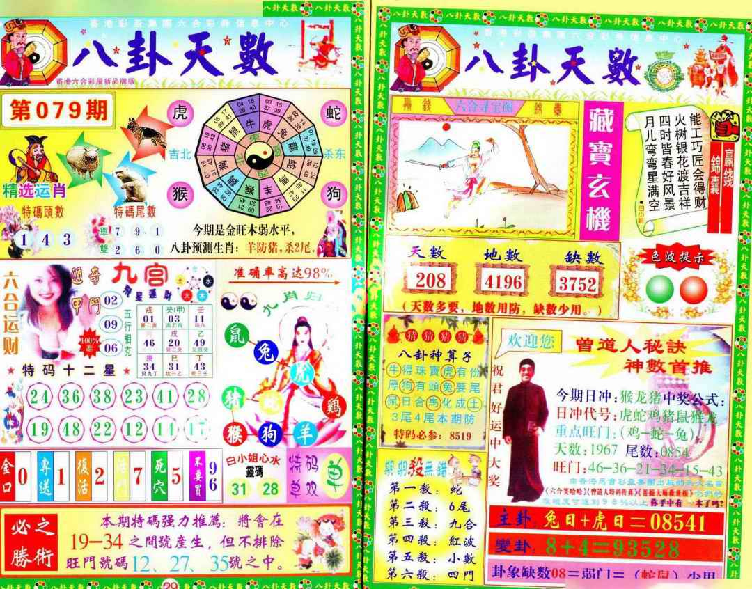 六合彩079期八卦天数