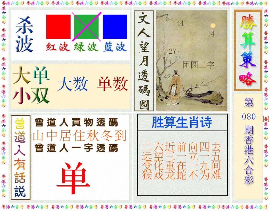 六合彩080期胜算策略(彩)