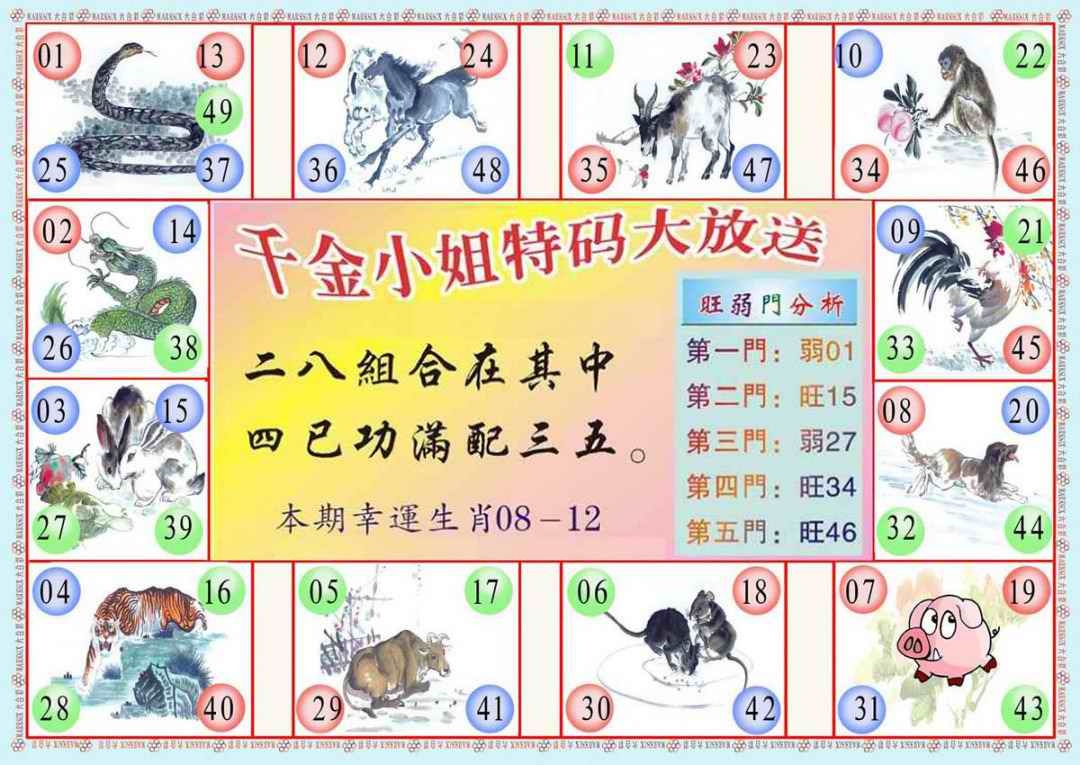 六合彩080期(新版)千金小姐B