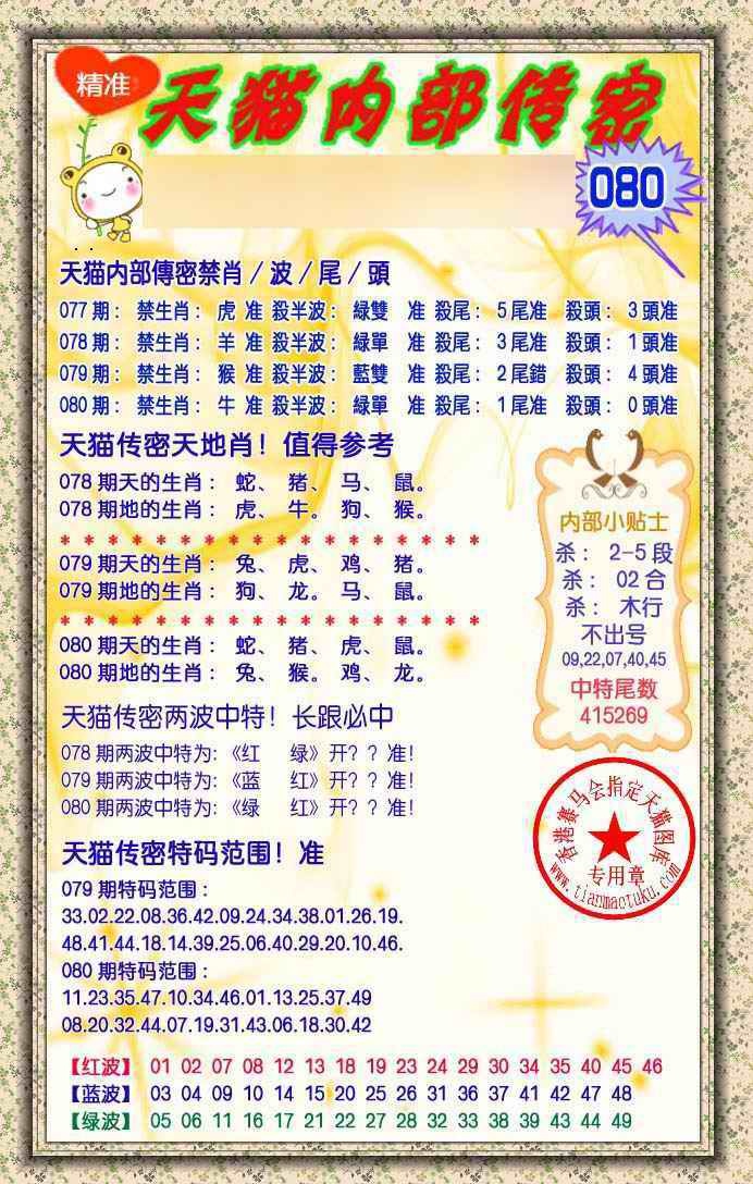 六合彩080期内部传密