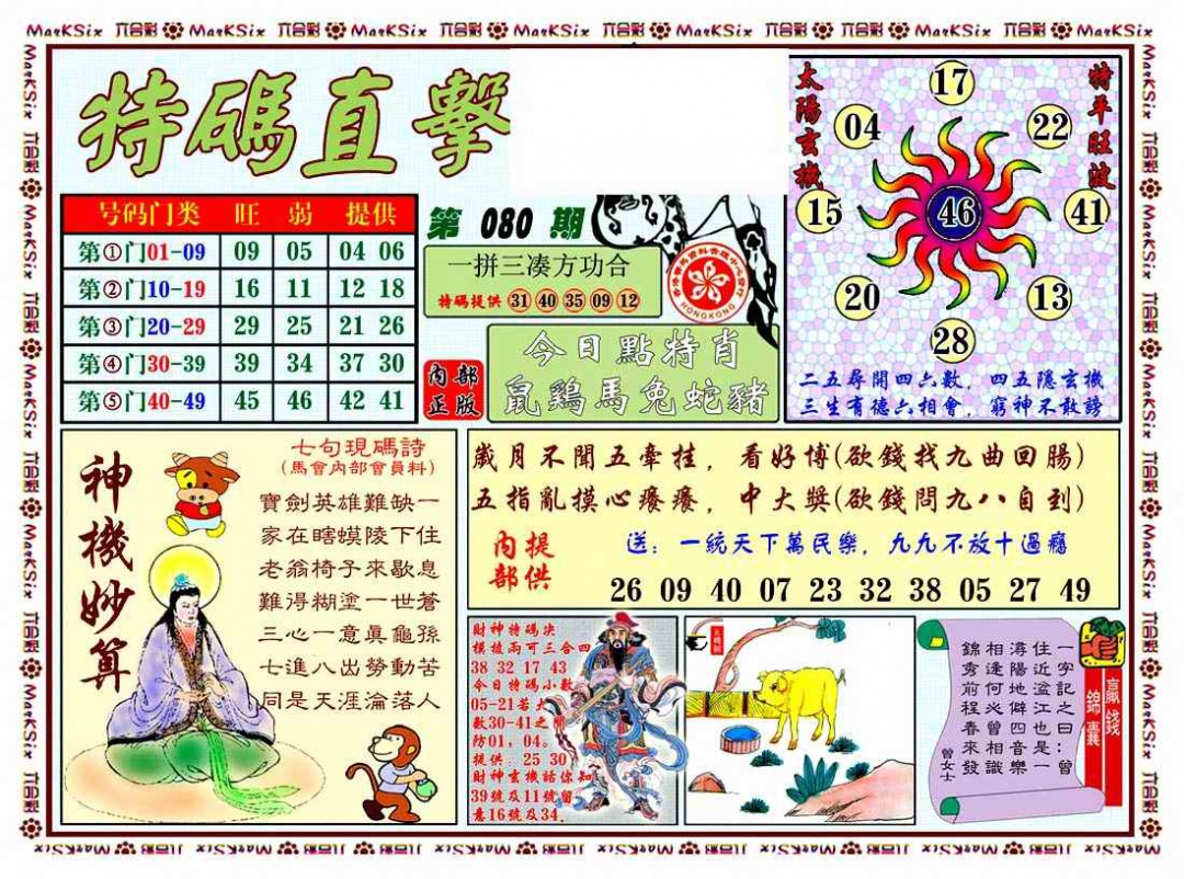 六合彩080期特马直击