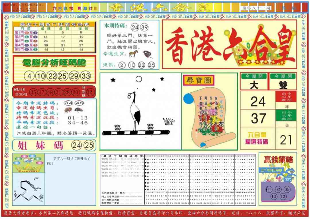 六合彩081期香港六合皇A