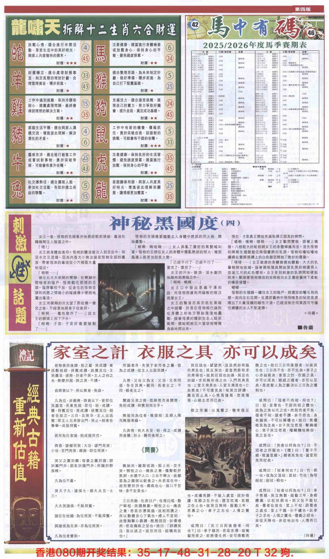 六合彩081期新报跑狗-2(背面)