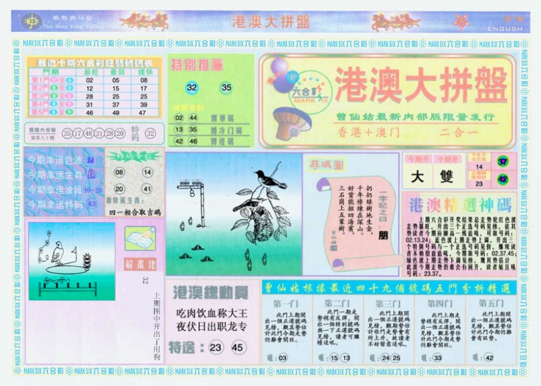 六合彩081期港澳大拼盘A