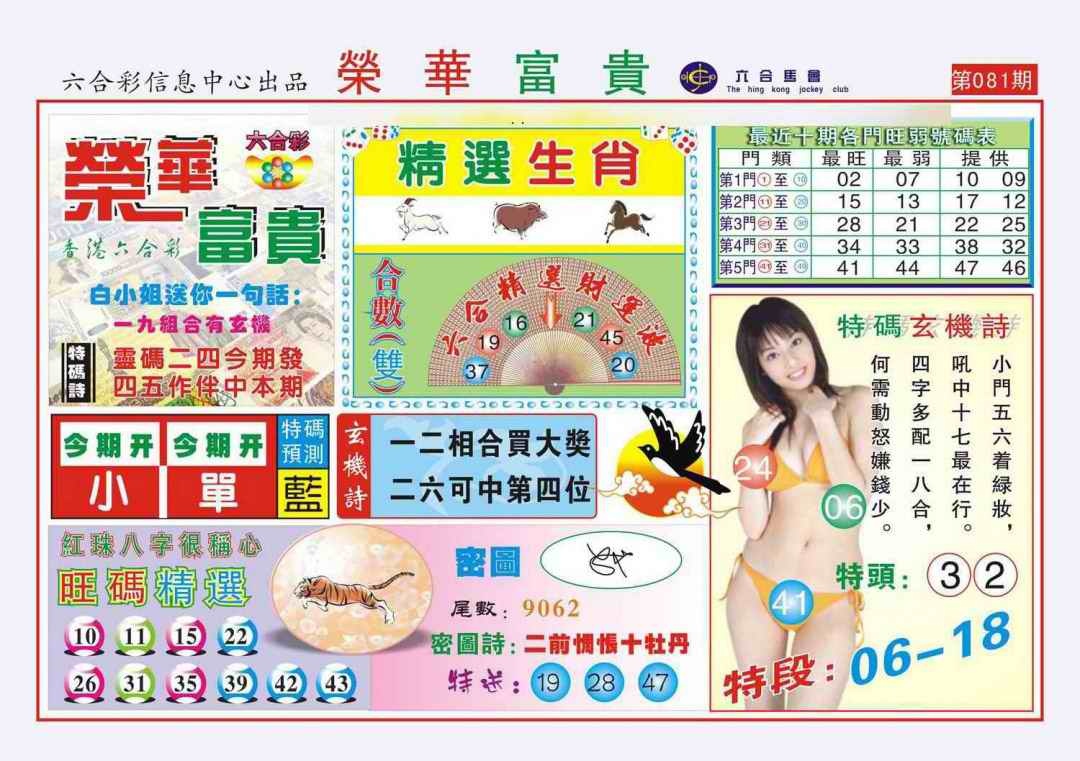 六合彩081期荣华富贵(新图)