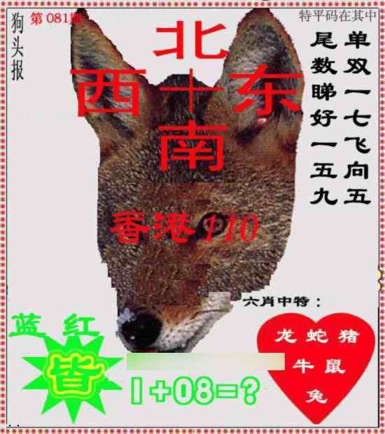 六合彩081期狗头报