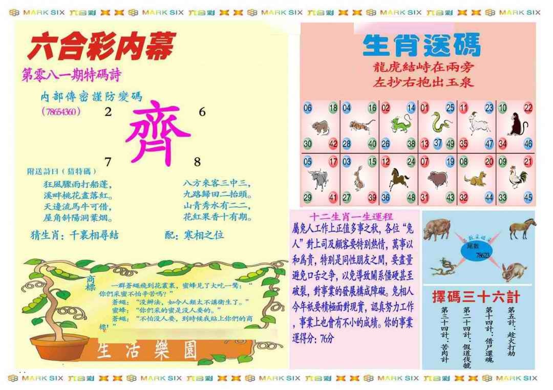 六合彩081期马经内幕B(新图推荐)