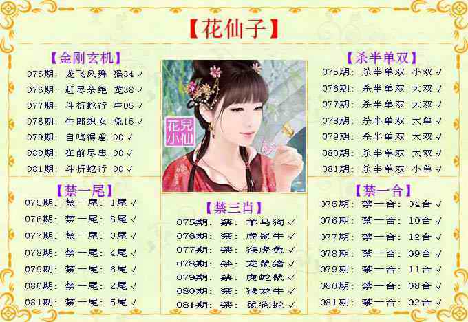 六合彩081期花仙子
