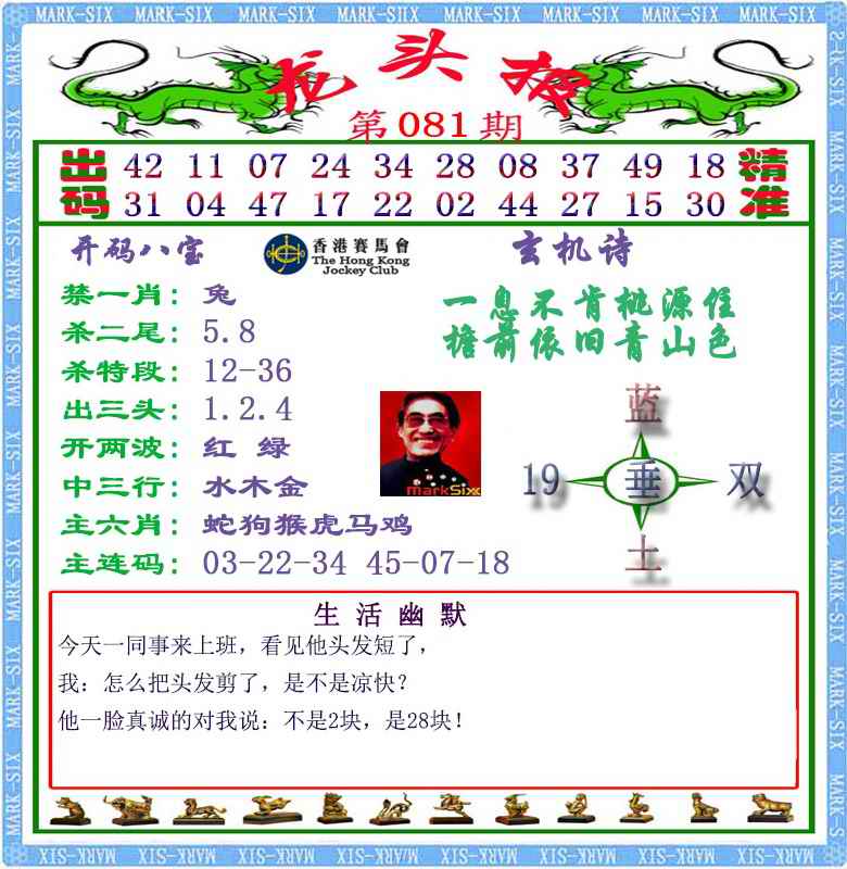 六合彩081期马经龙头报（荐）