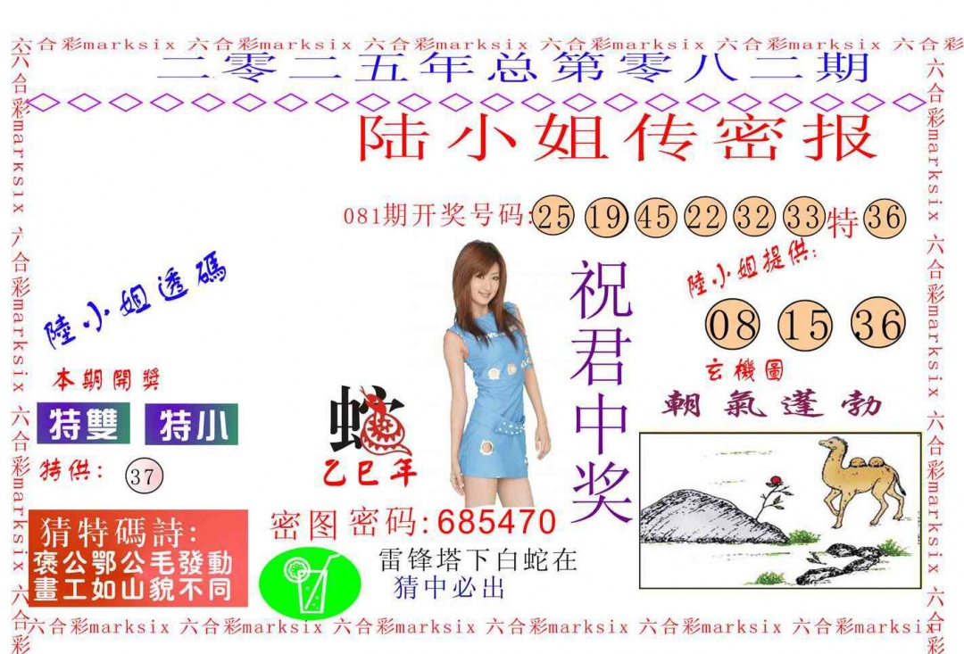 六合彩082期陆小姐传密A