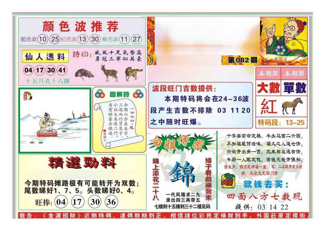 六合彩082期金运招财(新图)