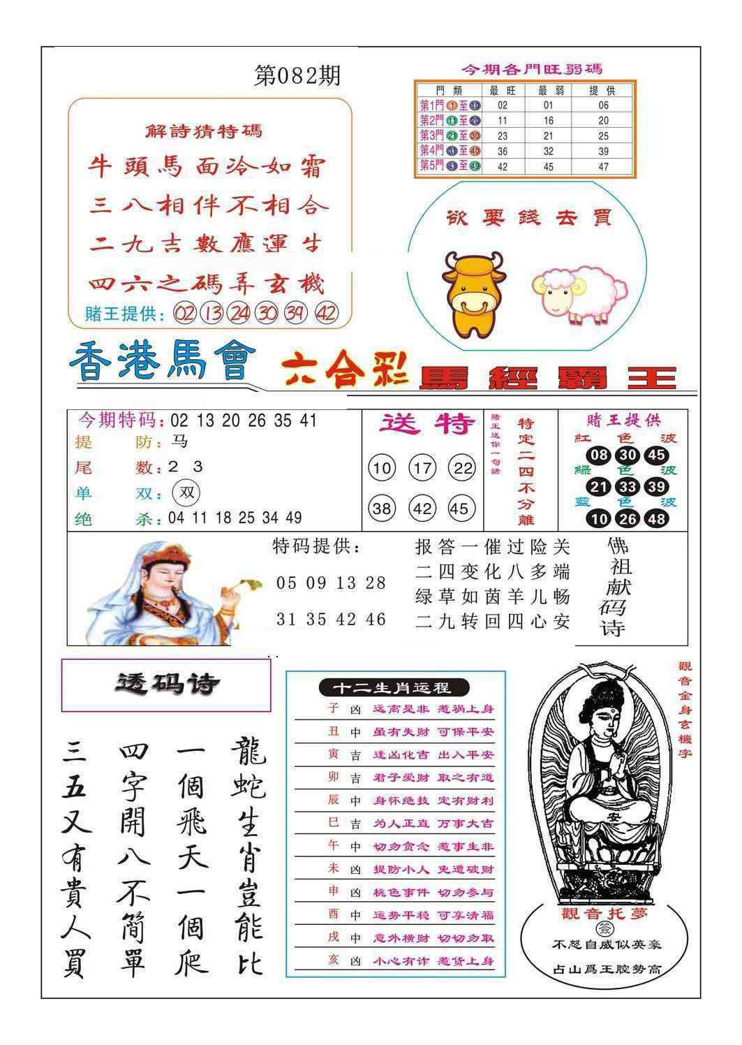 六合彩082期马经霸王