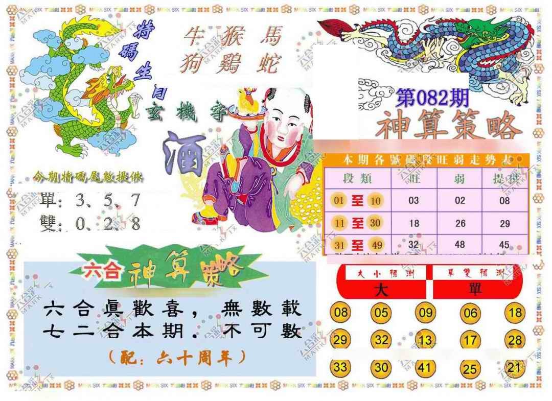 六合彩082期神算策略