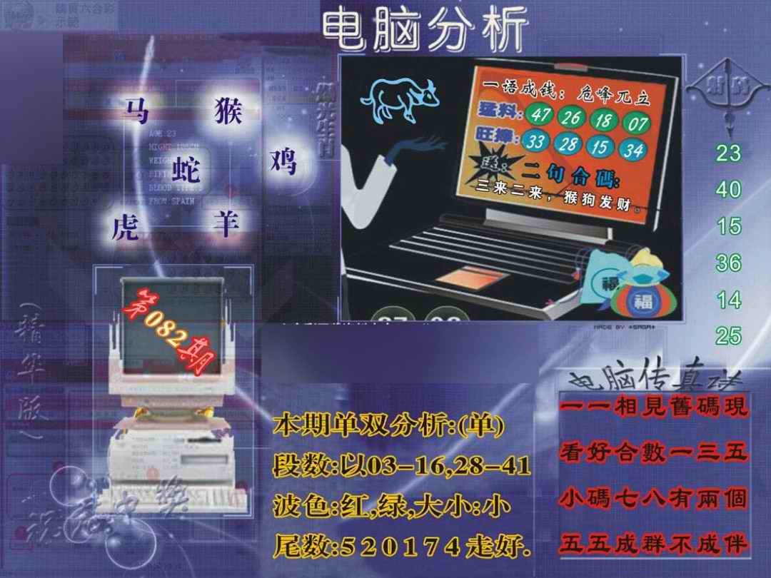 六合彩082期正版电脑分析贴士
