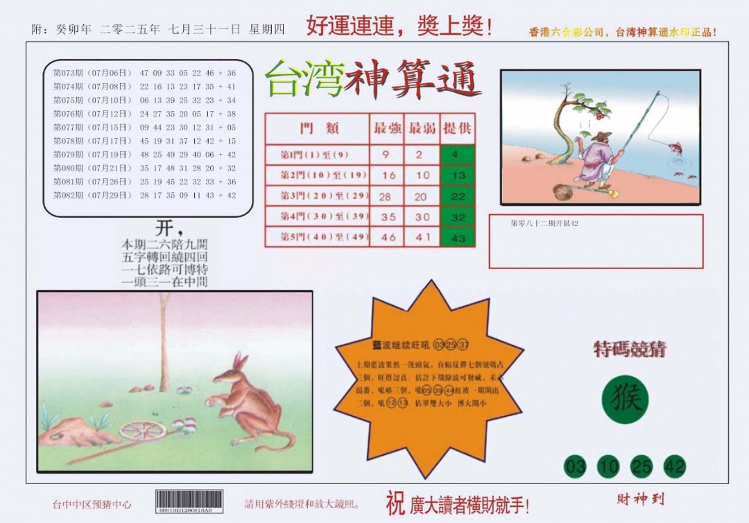 六合彩083期4-台湾神算