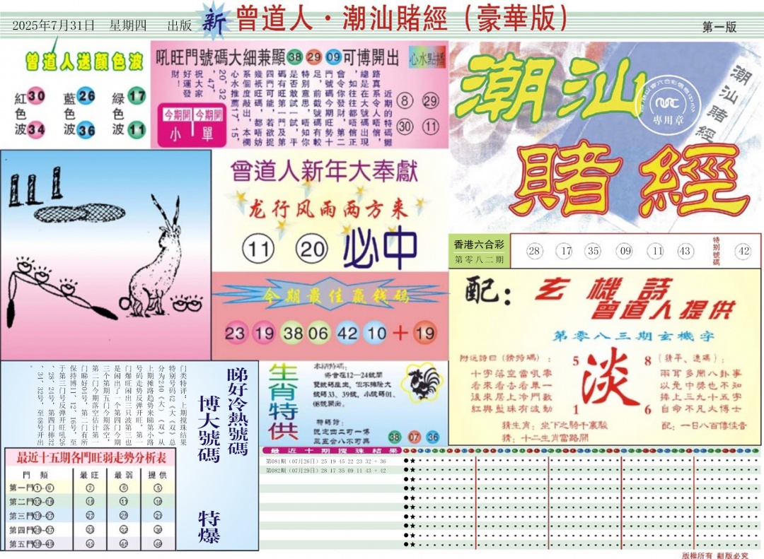 六合彩083期中版潮汕A