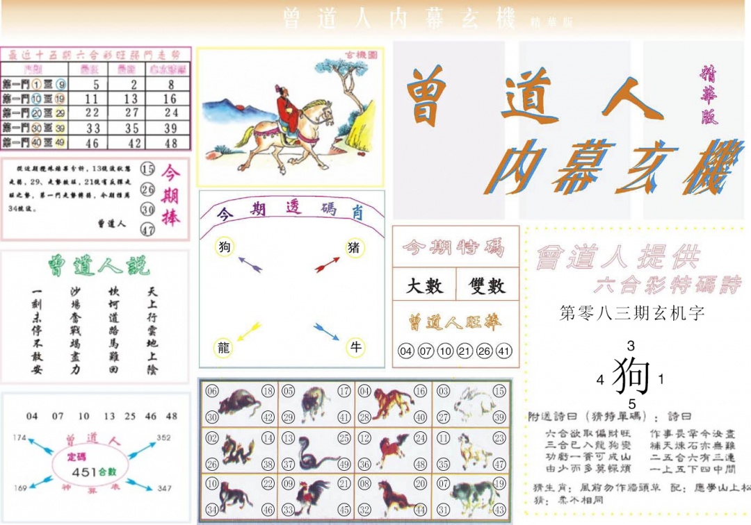 六合彩083期曾道人内幕精华版