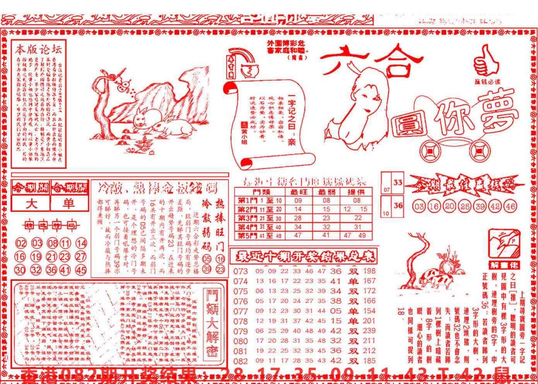 六合彩083期六合圆你梦A