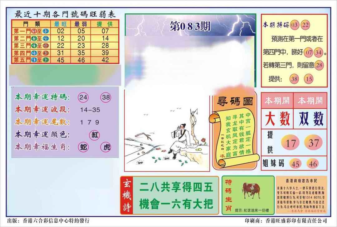 六合彩083期香港逢赌必羸(新图)