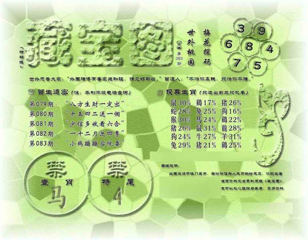 六合彩083期假老藏宝图