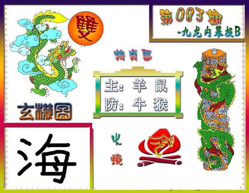 六合彩083期九龙内幕特肖图B