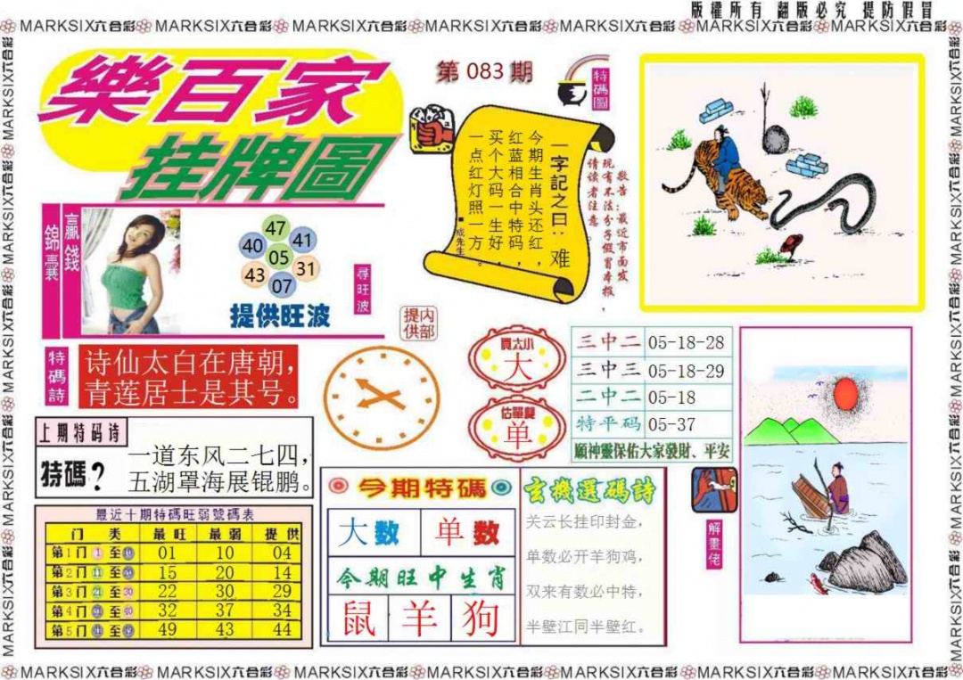 六合彩083期乐百家挂牌图记录