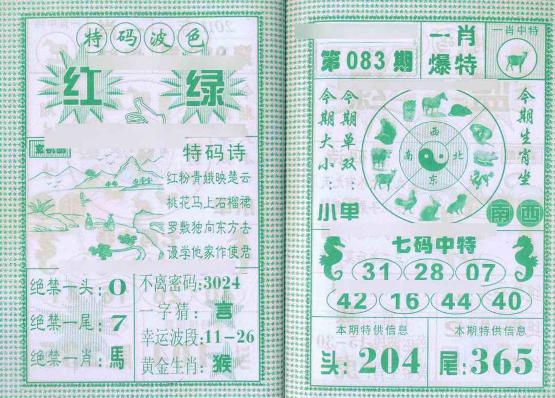 六合彩083期一肖爆特